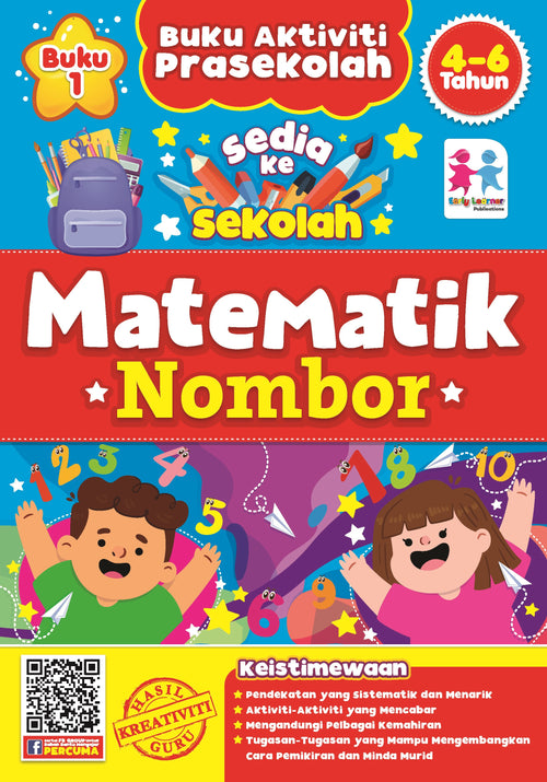 Sedia Ke Sekolah - Matematik Nombor (Buku 1) 4 - 6 Tahun