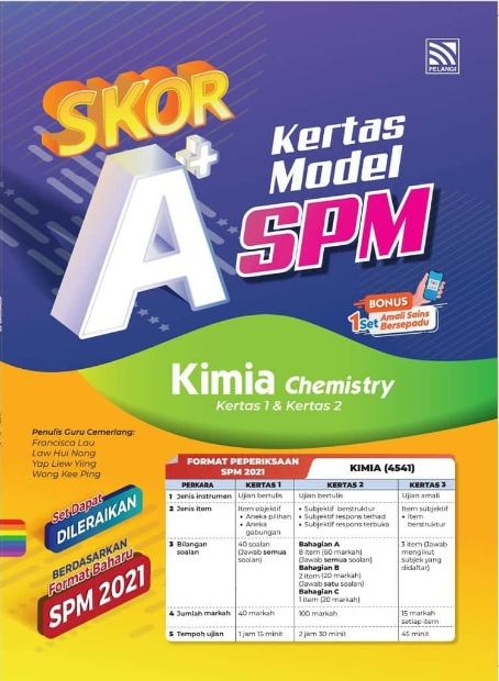 Skor A+ Kertas Model SPM 2021 Kimia (Bilingual)